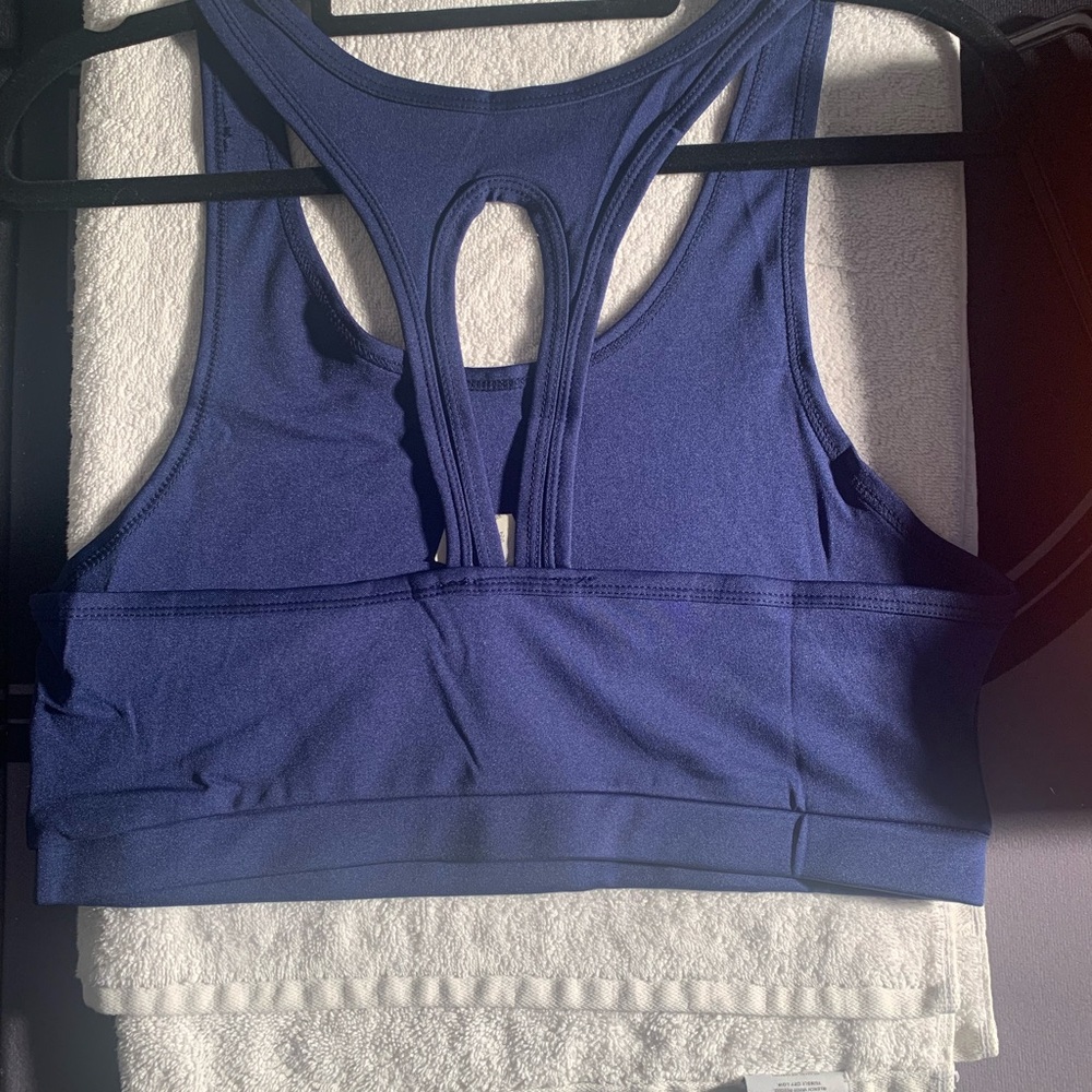 Women's Blue Sports Bra set - Picture 2 of 4